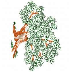 Flowers And Tree Embroidery Design 11